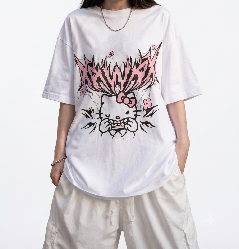 Drop Tee Shirt Hello Kitty