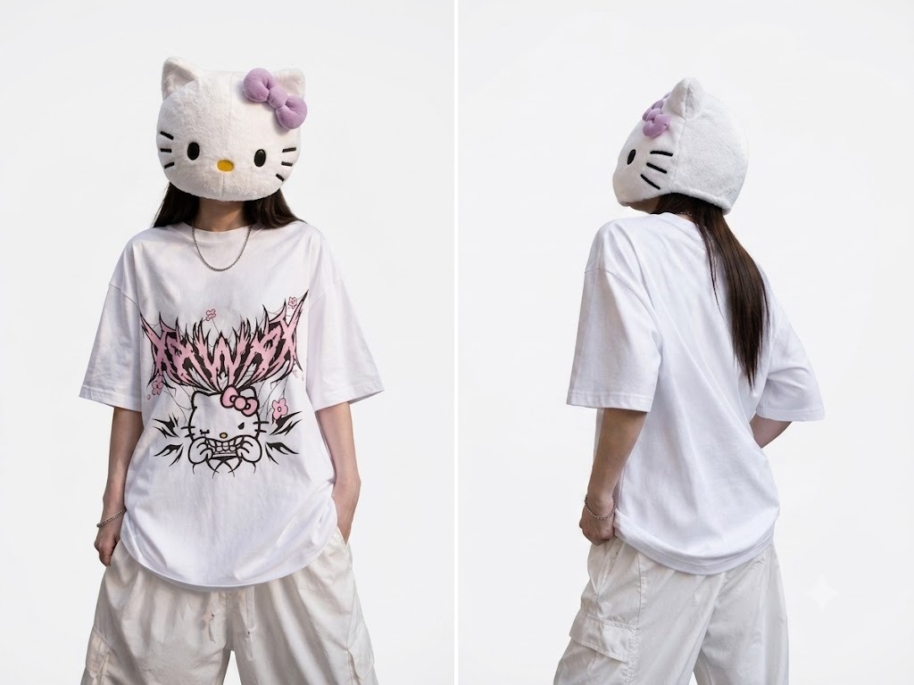 Drop Tee Shirt Hello Kitty - Image 2